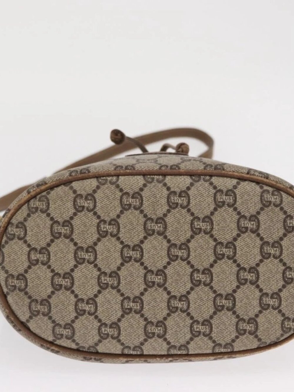 GUCCI GG Plus Supreme Shoulder Bag PVC Beige Gold Auth ka2009 - Picture 10 of 16